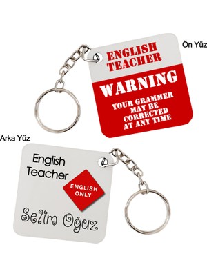 Biresimden Ingilizce Öğretmenine Hediye Anahtarlık