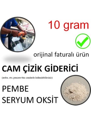 Ege Nanotek Araba Camı Çizik Giderici Toz Pembe Seryum Oksit - 10 Gram