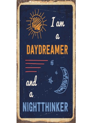 Hayat Poster Hayalperest (10 cm x 20 Cm) Mini Retro Ahşap Poster