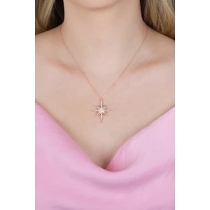 925 Ayar Gümüş Rose Sirius Yıldızı Kolye