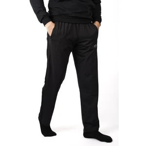 Erkek Siyah Düz Paça Dalgıç Scuba Kumaş Fermuarlı Cep Eşofman Altı 22EESAH406