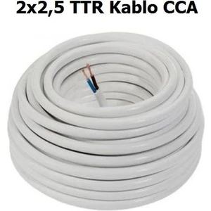 100 Metre 2 X2.5 Cca Ttr Çok  Telli Elektrik  Kablosu