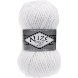 Süperlana Maxi El Örgü Ipi 5 Adet 100 Gram 55 Beyaz