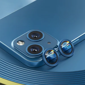 Iphone 11 Pro/11 Pro Max Uyumlu Alüminyum Alaşım 3D Kamera Lens Koruyucu Deniz Mavisi [3'lü Set]