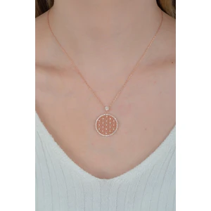 925 Ayar Rose Yaşam Çiçeği Kadın Gümüş Kolye