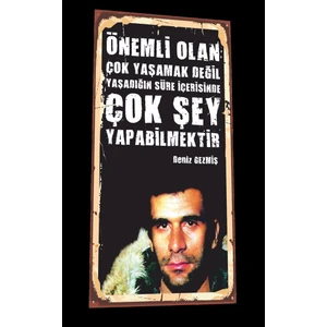 Hayat Poster Deniz Gezmiş Mini Retro Ahşap Poster