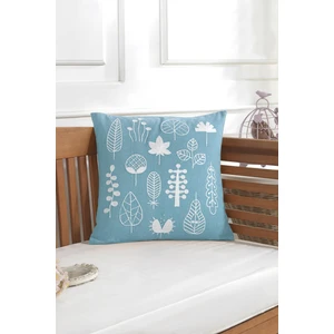 Ödel Home Buldan Kumaşı Yaprak Nakışlı Dekoratif Kırlent