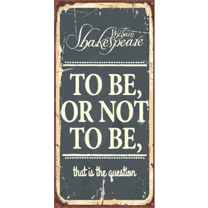 Hayat Poster To Be Ornot Tobe Olmak Ya Da Olmamak (10 cm x 20 Cm) Mini Retro Ahşap Poster