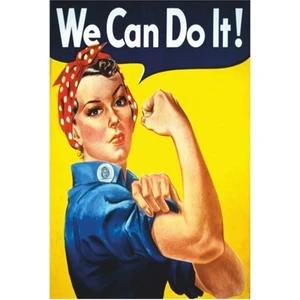 Hayat Poster We Can Do It  Retro Vintage Ahşap Poster