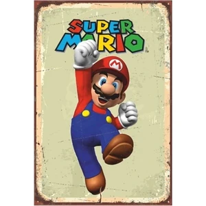 Hayat Poster Super Mario Retro Vintage Ahşap Poster