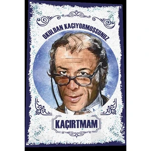 Hayat Poster Münir Özkul Kel Mahmut  Hababam Sınıfı Yeşilçam Türk Sineması Replikler Retro Ahşap Poster