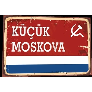 Hayat Poster Küçük Moskova Tabela Tarz Retro Ahşap Poster 804
