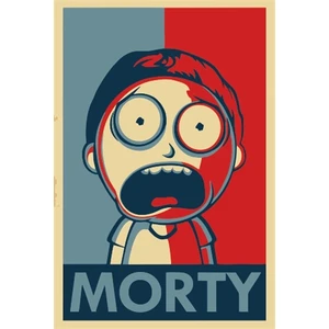 Hayat Poster Morty Anime Hope Tarz Retro Ahşap Poster