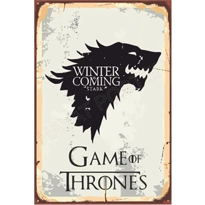 Hayat Poster Game Of Thrones Winter Is Coming Retro Ahşap Poster