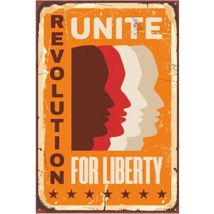 Hayat Poster Devrim Özgürlük Retro Ahşap Poster