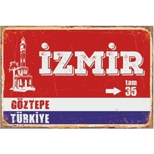 Hayat Poster Göztepe Izmir Retro Vintage Ahşap Poster