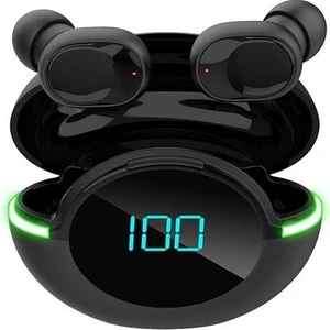 Tws Bluetooth 5.1 Kulaklık Y80 Kablosuz Stereo Ios / Android Için Mikrofonlu Kulaklık Siyah