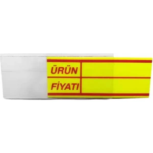 Pvc Arkası Yapışkanlı Raf Önü Etiketliği + Silinebilir Etiket