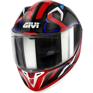 Gıvı 50 8 Racer Beyaz-Kırmızı-Siyah Kask