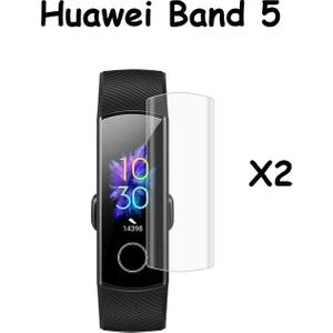 Huawei Band 5 Uyumlu (2 Adet) Ekran Koruyucu Nano Jelatin