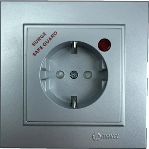 Karea Şok Korumalı Topraklı Priz Gümüş