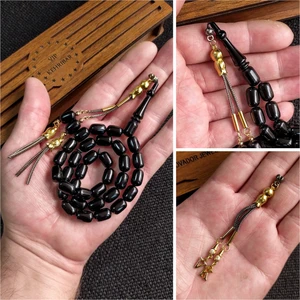 Vip Kehribar 7X11 mm  Ateşi Kehribar Tesbih Kişiselleştirilebilir Isme Özel Kehribar Tespih Ahşap Kutulu