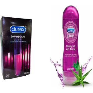 Play Aloe Vera 2 Si 1 Arada Masaj Jeli 200 ml + Durex Intense Uyarıcı Jel