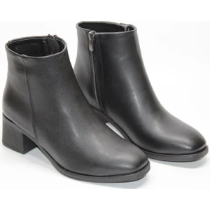 Kaymaz Kauçuk Taban Fermuarlı Kadın Topuklu Bot