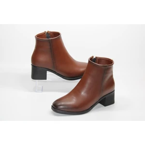 Kaymaz Kauçuk Taban Fermuarlı Kadın Topuklu Bot