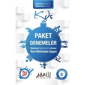 Analiz Yayınları 3.Sınıf Paket Deneme Sınavı 6'lı Deneme