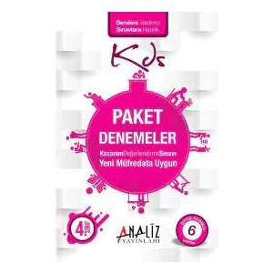 Analiz Yayınları 4.Sınıf Paket Deneme Sınavı 6'lı Deneme