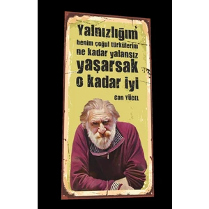 Hayat Poster Can Yücel Mini Retro Ahşap Poster