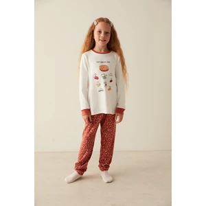 Çok Renkli Kız Çocuk G.apple Pie Termal Pijama Takımı