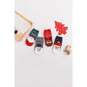 Color Socks 4 Çift Yılbaşı Özel Kadın Çorap Seti