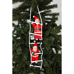 Yılbaşı Süsü Merdivenli 2li Noel Baba 70CM