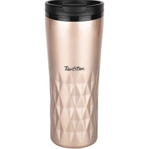 Pembe Rose Gold Yıldız Desenli Paslanmaz Çelik Termos Bardak 470ML