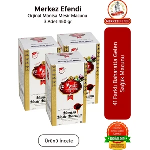 Merkez Efendi Mesir Macunu Manisa Mesir Macunu 450 gr 3 Adet Set Orijinal