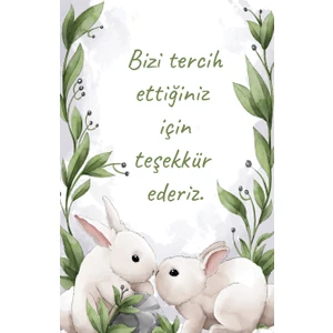 Tellgraf Reklam Hizmetleri Teşekkür Kartı 5,5 x 8,5 cm 100 Adet