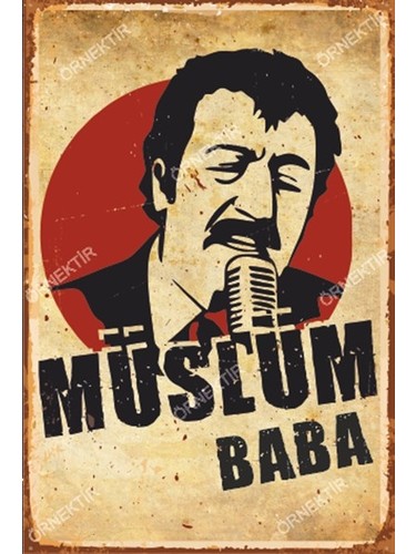 Müslüm Gürses Ahşap Retro Poster - Retro Ahşap Poster