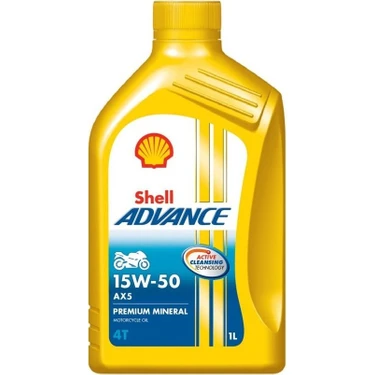 Shell Advance AX5 4T 15W-50 Motor Yağı 1