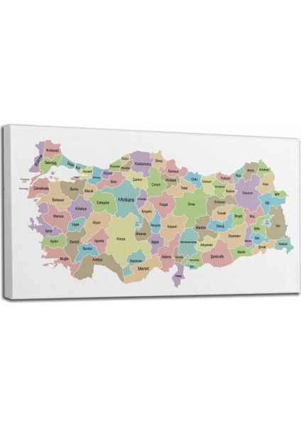 Türkiye Haritası Kanvas Tablo Eğitici ve Öretici Dekoratif Tablo Tablo 3128 fiyatları