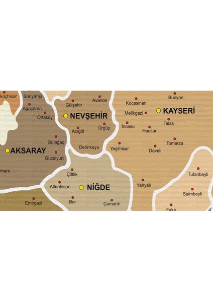 Türkiye Haritası Kanvas Tablo Il ve Ilçeli Ayrıntılı Eğitici-Öğretici Dekoratif Tablo 3048 modelleri