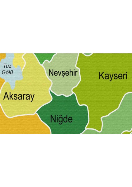 Türkiye Haritası Kanvas Tablo Sınır Komşulu Eğitici ve Öğretici Dekoratif Tablo 3105 modelleri