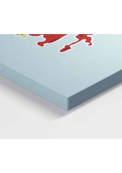 Türkiye Haritası Kanvas Tablo Il ve Ilçeli Ayrıntılı Eğitici-Öğretici Komşulu Dekoratif Tablo 3000 fırsatları