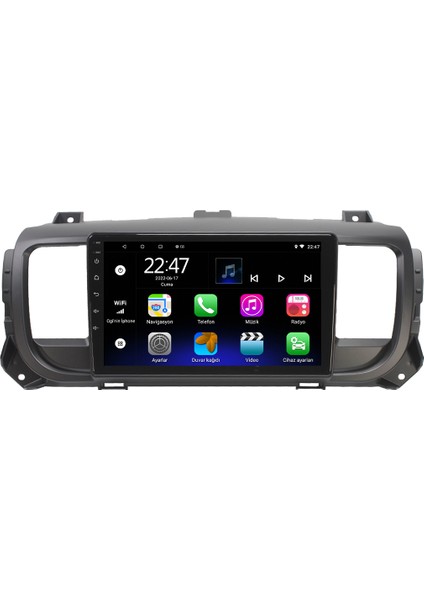 Citroen Jumpy Android 12 Kablosuz Carplay Navigasyon Multimedya Ekran Teyp - MY-0609W-CİTROEN Jumpy