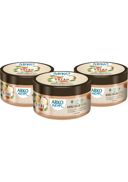 Nem Değerli Yağlar Shea Yağı Nemlendirici Krem 3X250ML