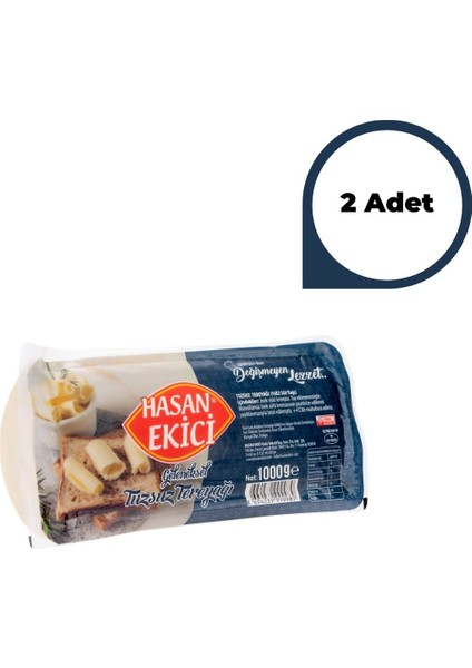 Tuzsuz Tereyağ 1000 Gr. 2 Adet