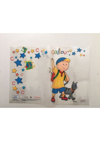 Caillou Hazır Defter ve Kitap Kabı A5 6 Adet