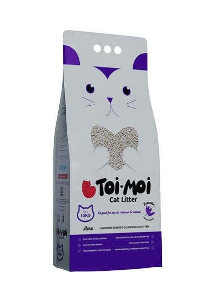 Toi Moi Flora Lavanta Sodyum Bentonit Kedi Kumu 10 kg