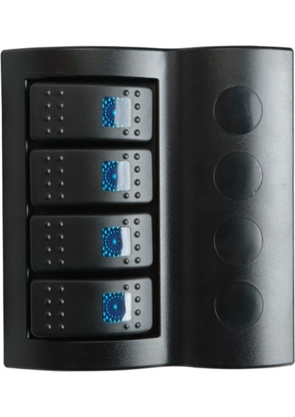 4'lü Switch Panel,mavi Işıklı ve Otomatik Sigortalı